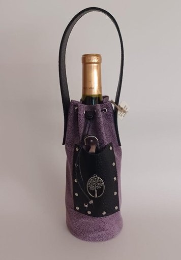 Étui à bouteille de vin avec breloque Arbre de vie